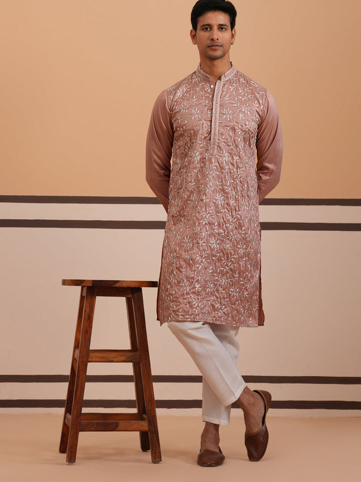 Heavy Floral Thread Work Kurta Set