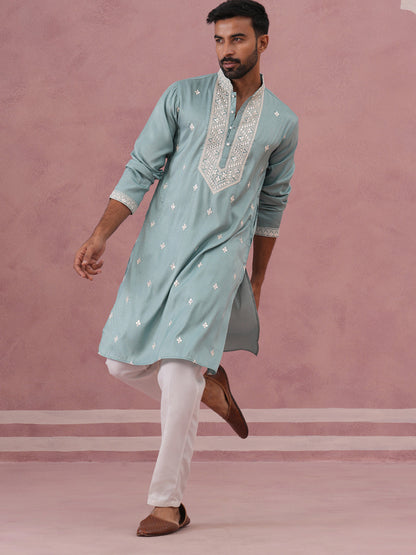 Men'S Festive Cotton Blend Kurta Pyjama