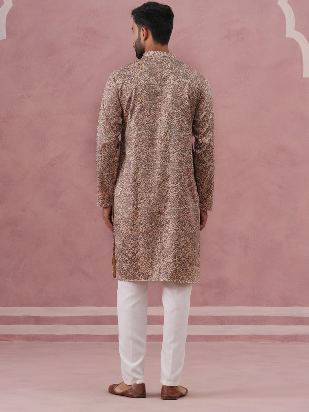 Men’S Thread Work &amp; Printed Kurta Pyjama Set