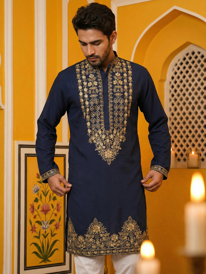 Men’S Japanese Embroidered Kurta Set