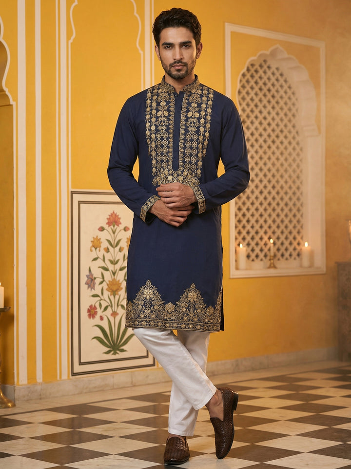 Men’S Japanese Embroidered Kurta Set