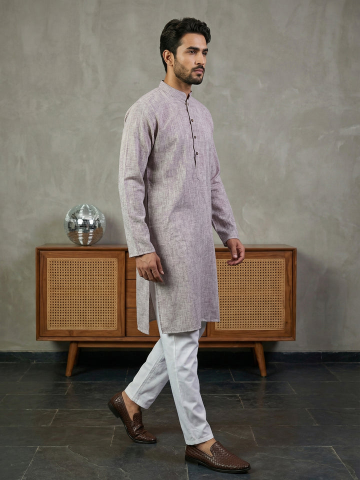 Woven Design Kurta Pyjama Set For Men