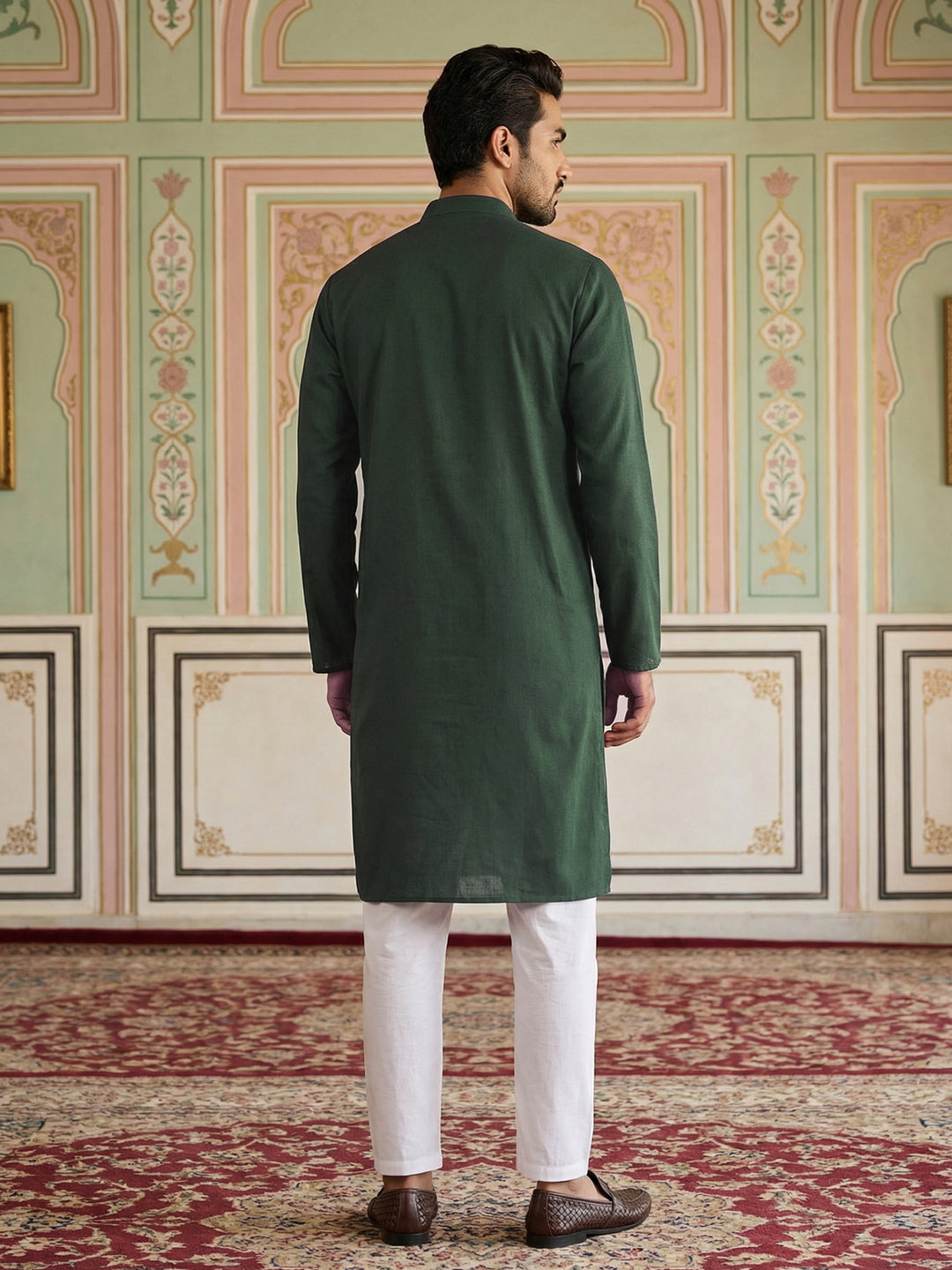 Japanese Embroidered Festive Kurta Set For Men