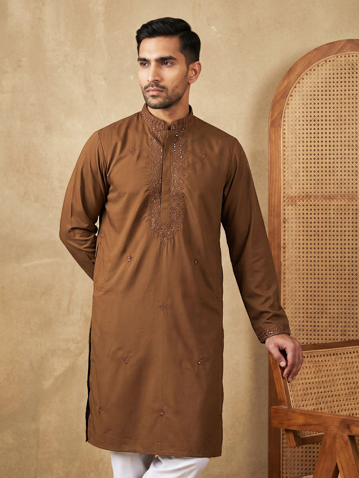 Men’S Imported Japanese Embroidered Kurta Pyjama Set