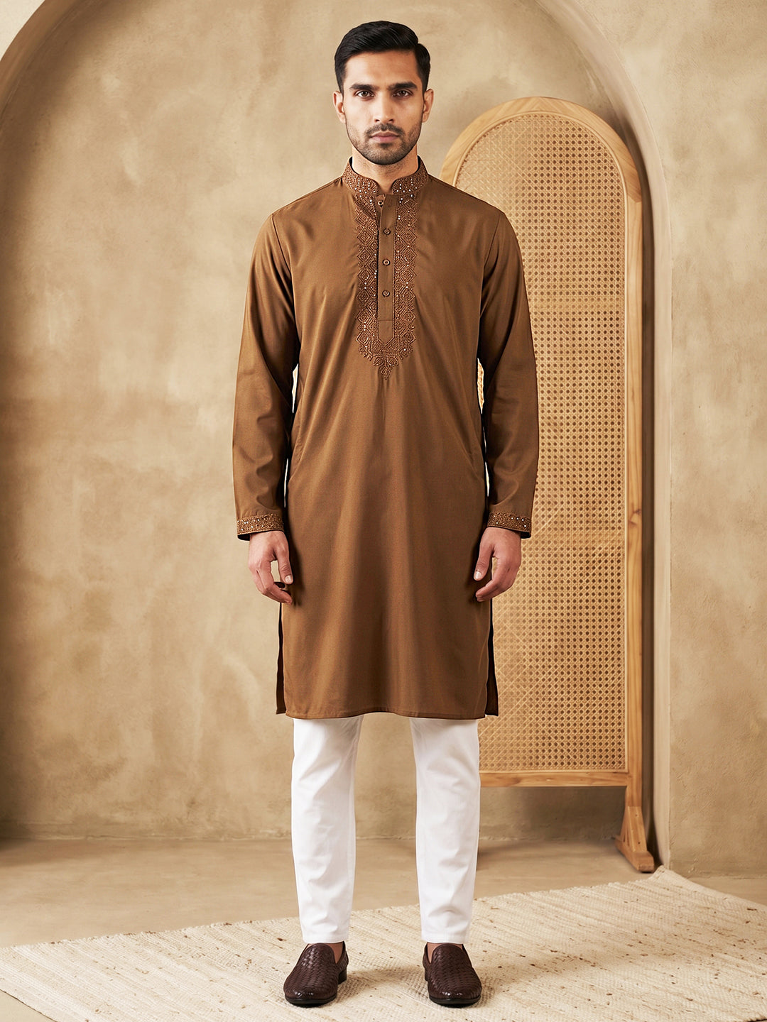 Men’S Imported Japanese Embroidered Kurta Pyjama Set