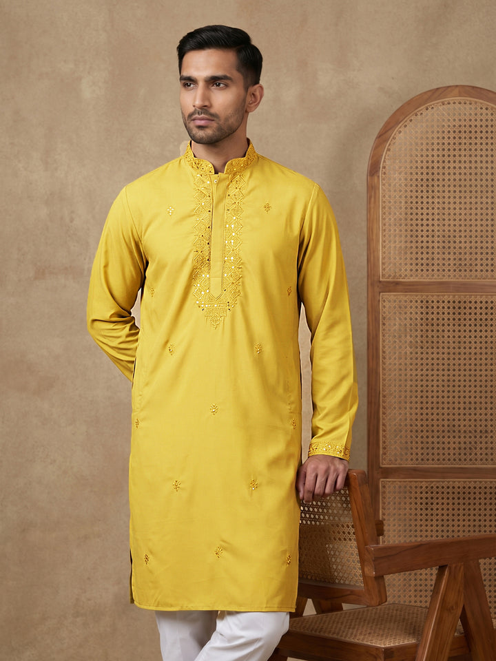 Men’S Imported Japanese Embroidered Kurta Pyjama Set