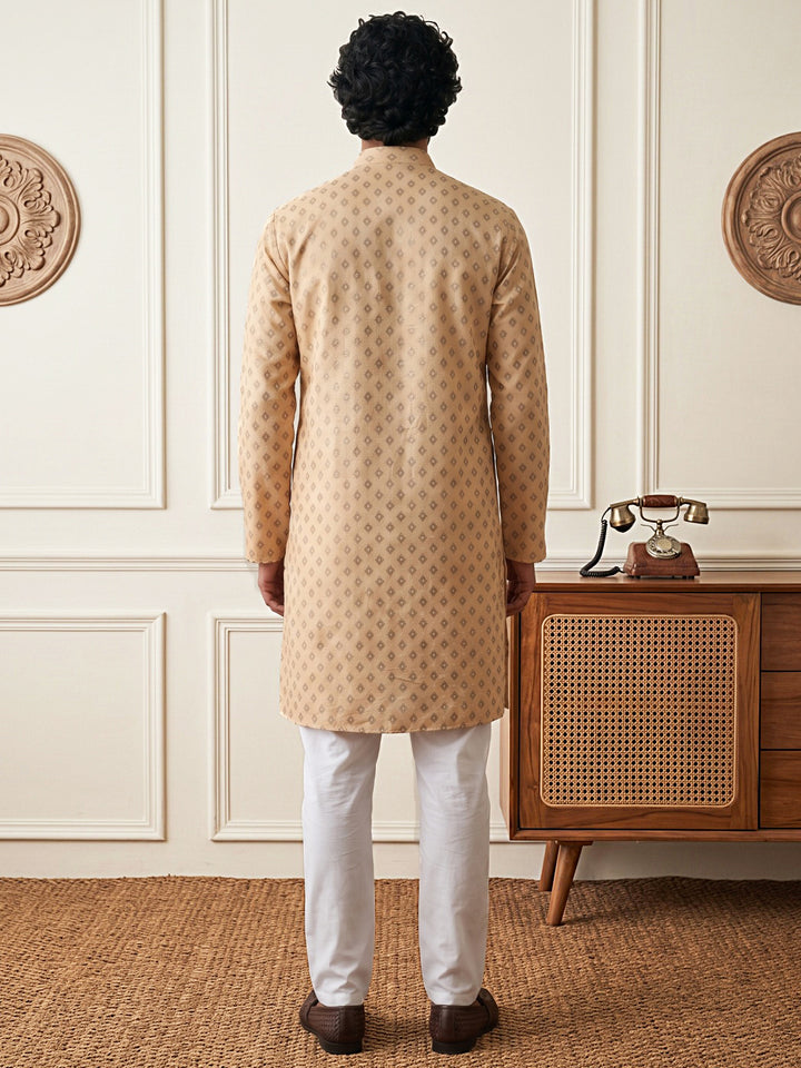 Men’S Foil Print Traditional Kurta Pyjama