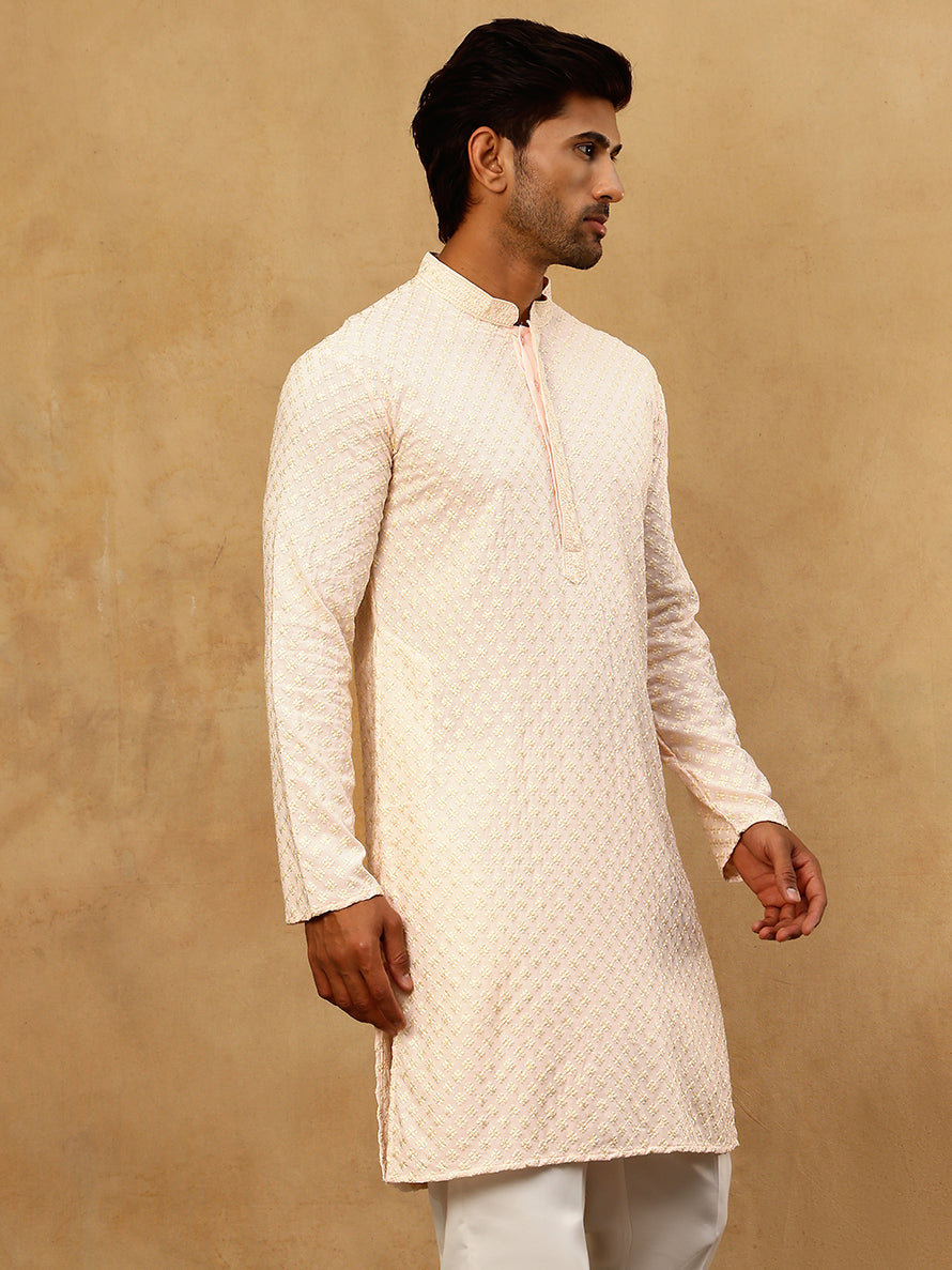 Viscose Rayon Traditional Embroidered Kurta
