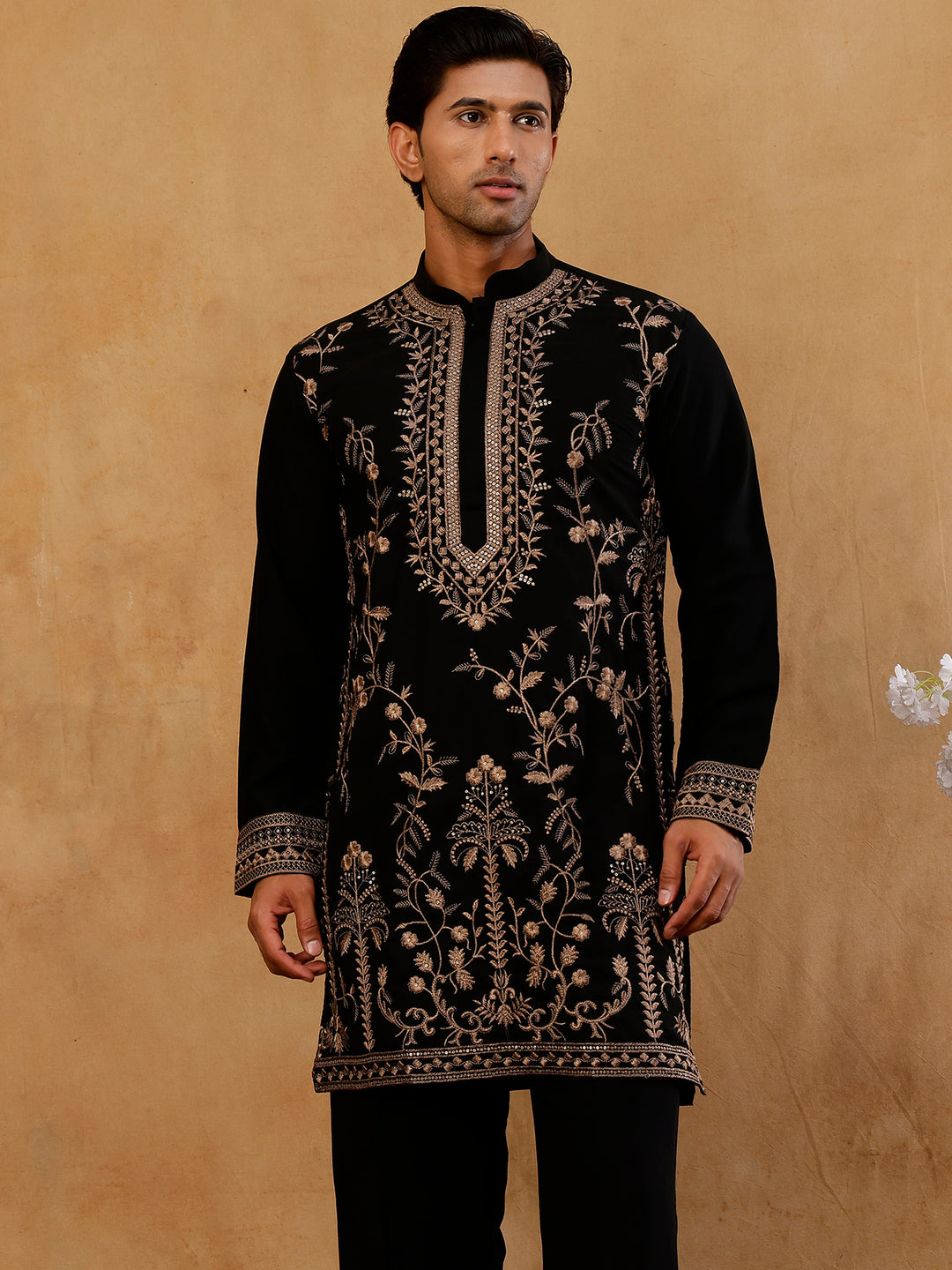 Men’S Japanese Fabric Embroidered Kurta