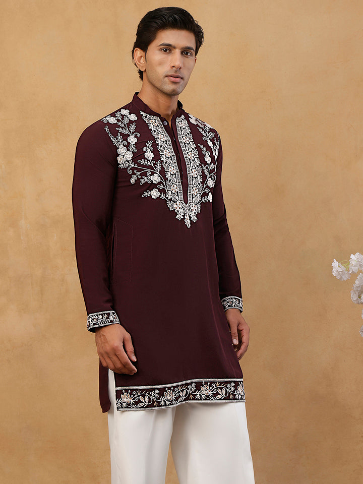 Premium Japanese Fabric Embroidered Kurta