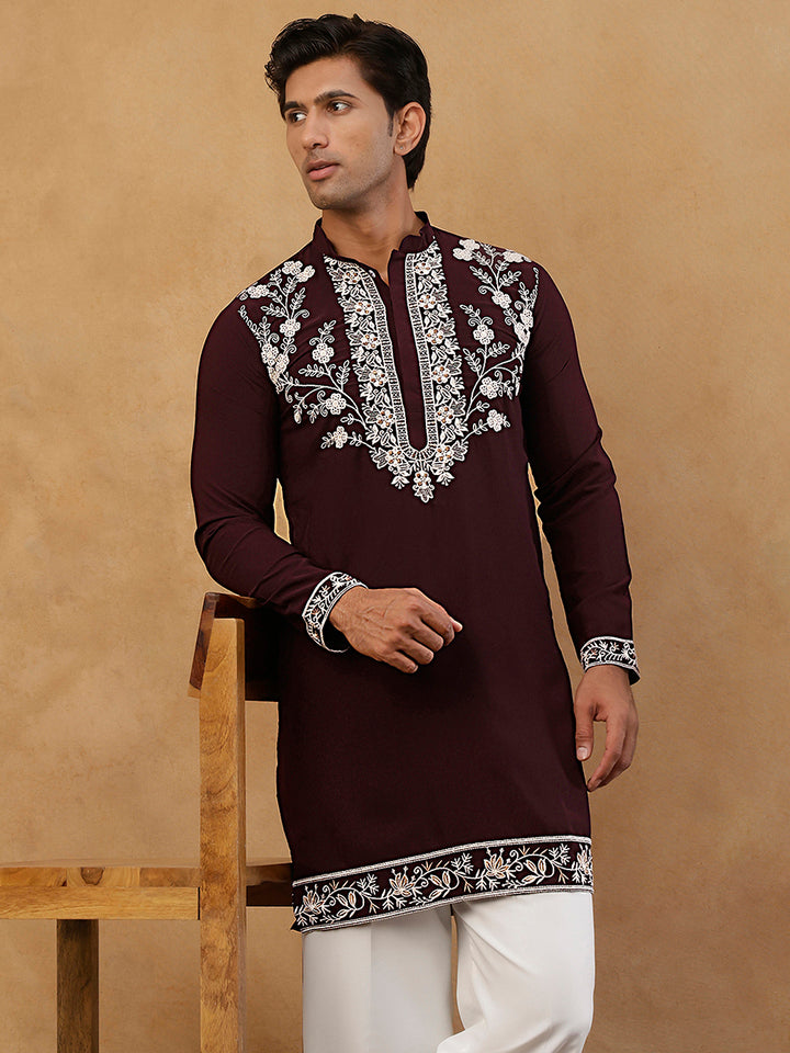 Premium Japanese Fabric Embroidered Kurta
