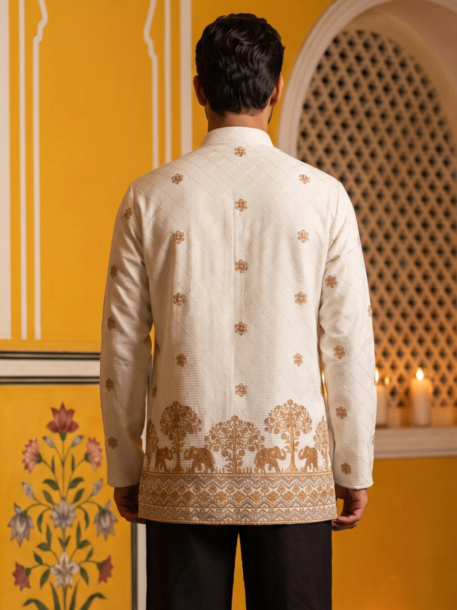 Premium Printed &amp; Thread Work Kurta