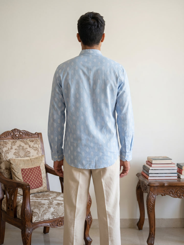 Cotton Blend Traditional Printed Short Kurta