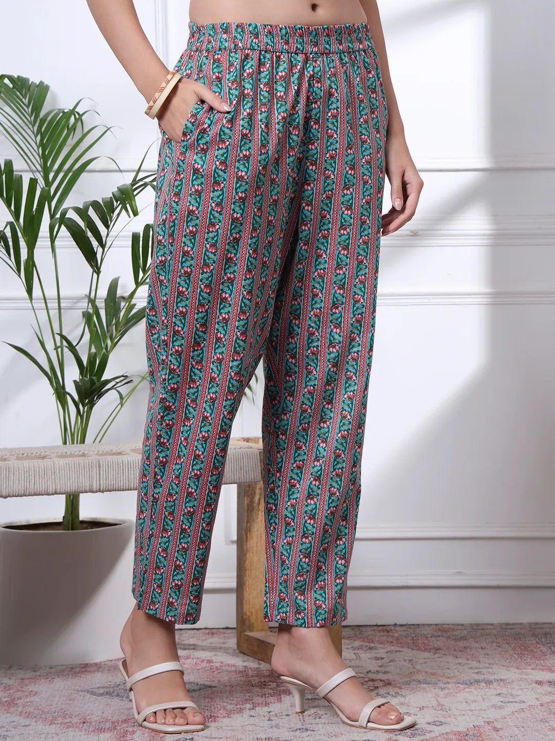 Turquoise Blue Cotton Blue Straight Kurta Dupatta Pant Set