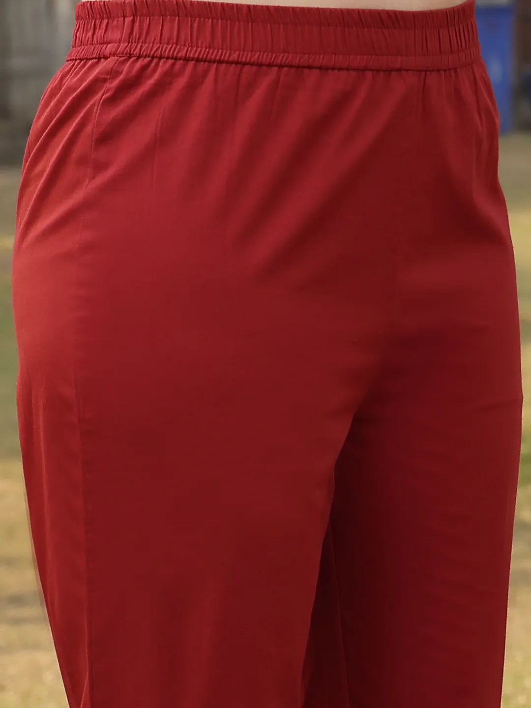 Beige Floral Print linen A Line Have A Lining Kurta Trouser Dupatta Set