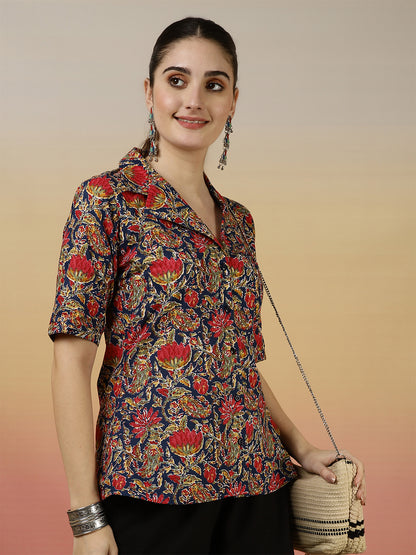 Floral Western Printed Top