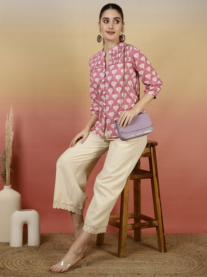 Floral Western Printed Top