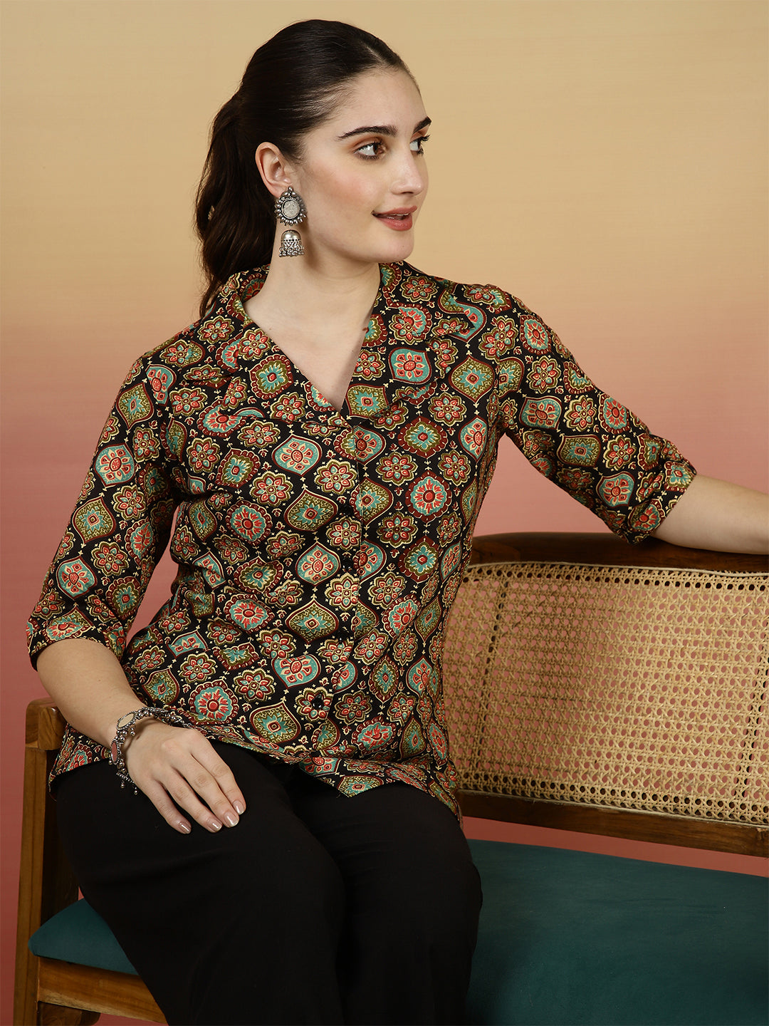 Western Printed Top