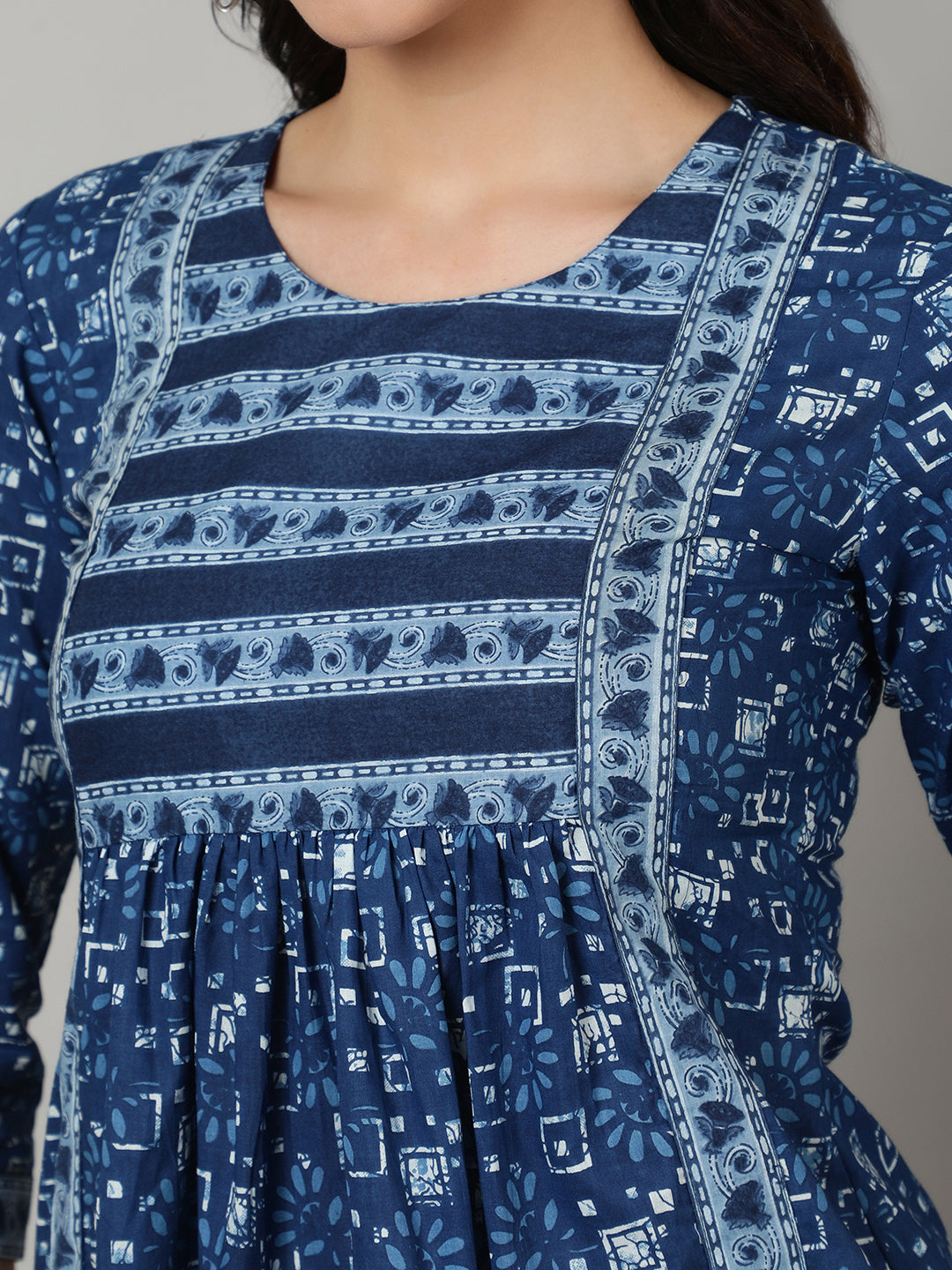 Floral Printed Flared   Top