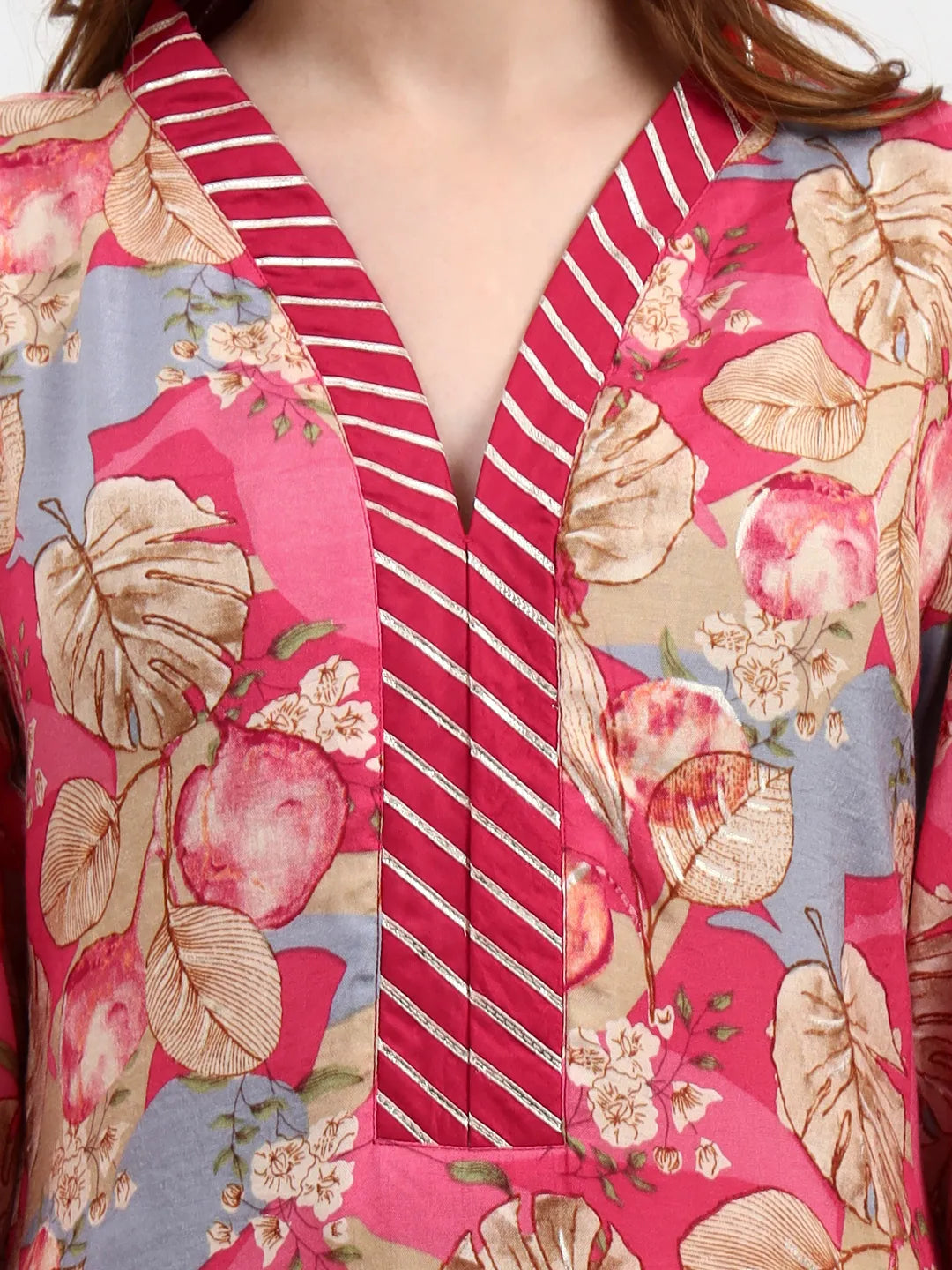 Red Lensing Flare Kurta Dupatta Set