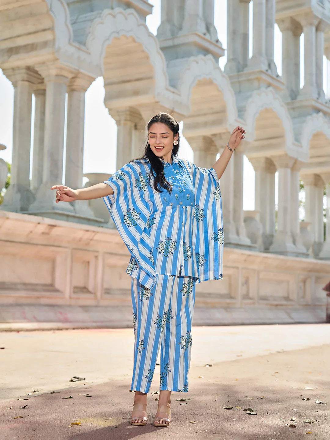 Zig Zag Thigh Length Co-Ord Set