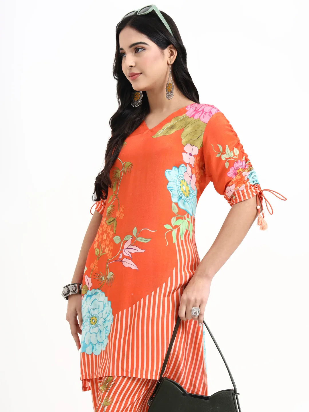 Digtal Print A-Line Muslin Co-Ord Set