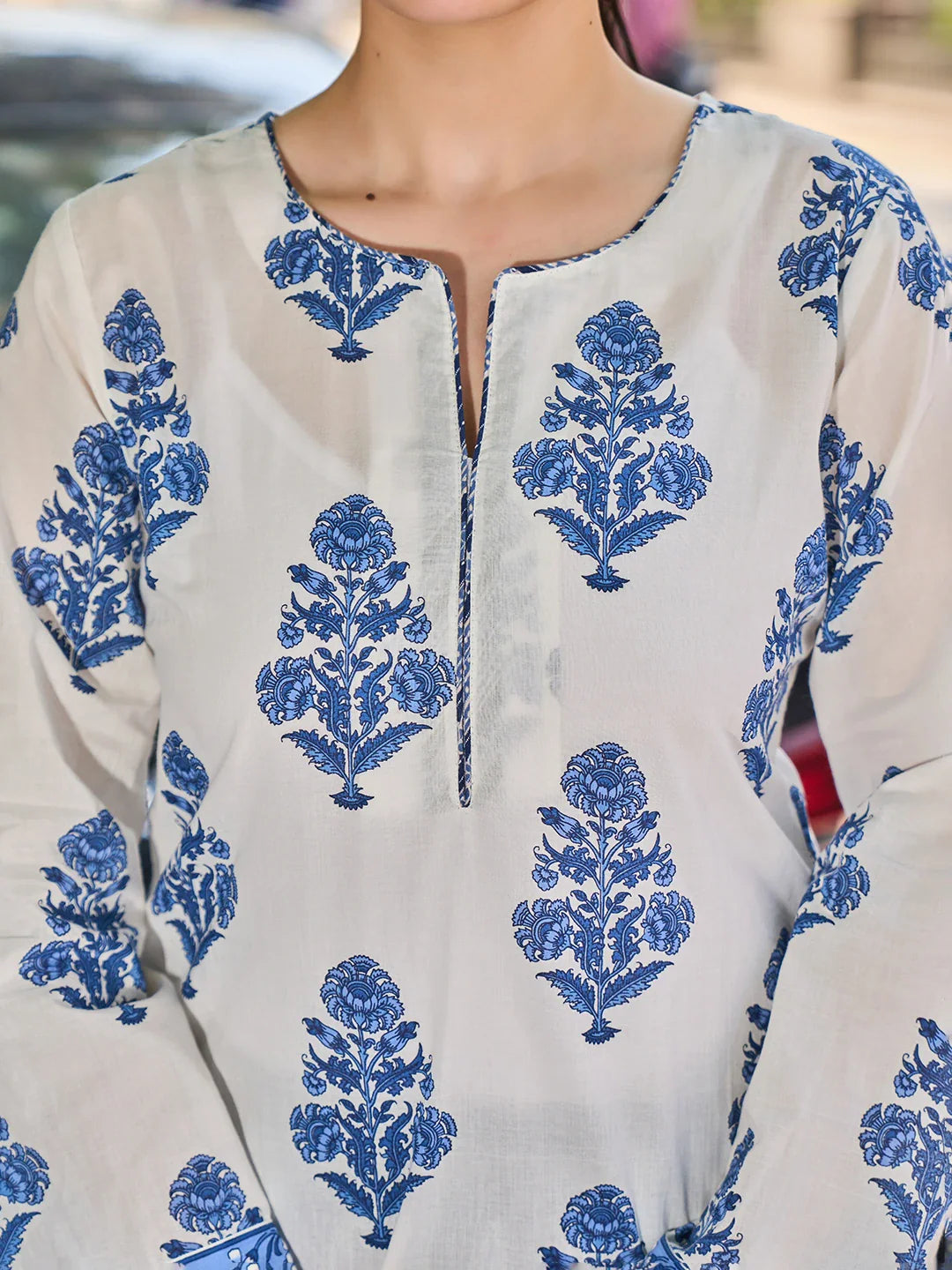 Piping Design Peplum Top