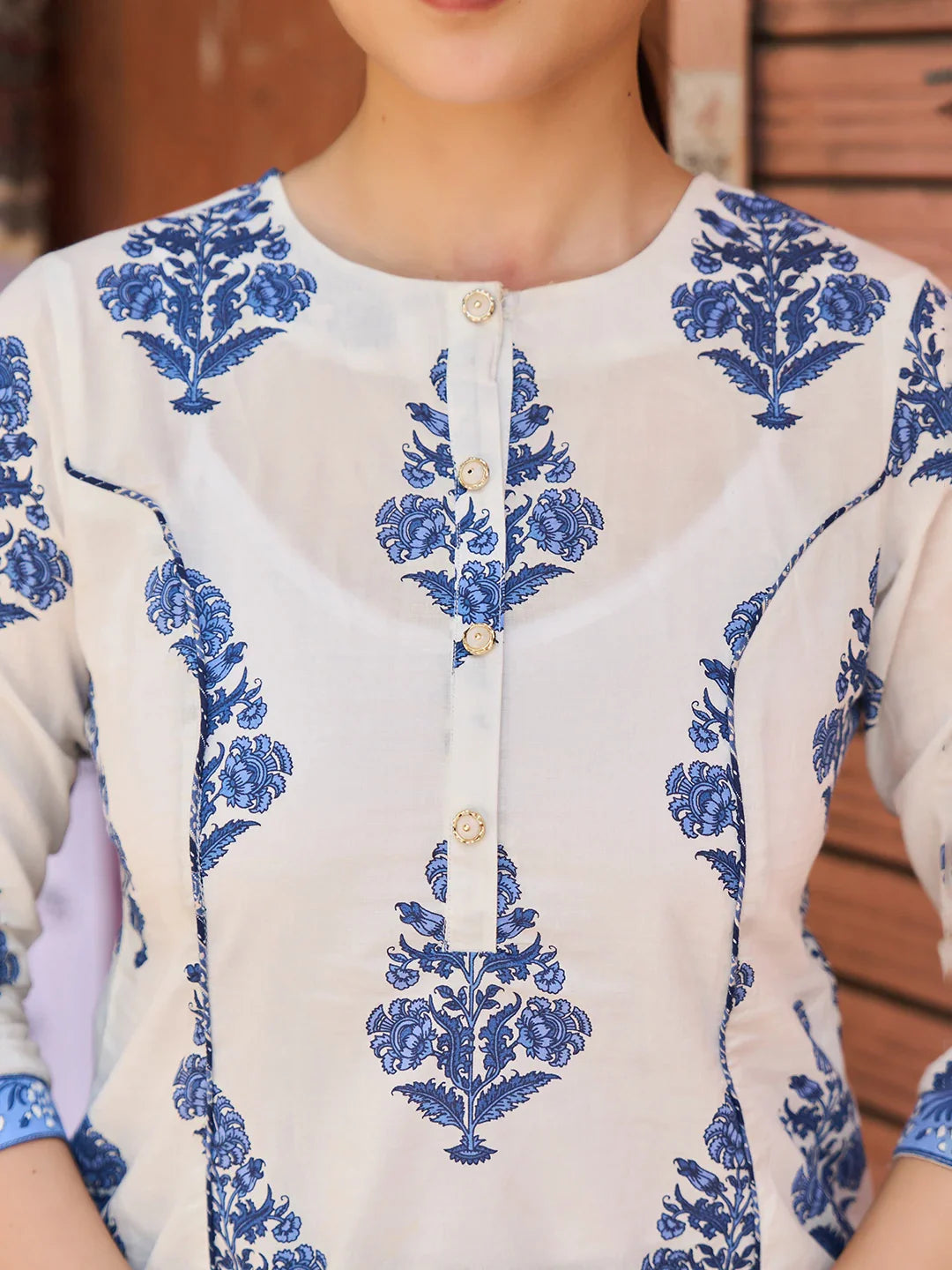 Piping A-Line Design Peplum Top