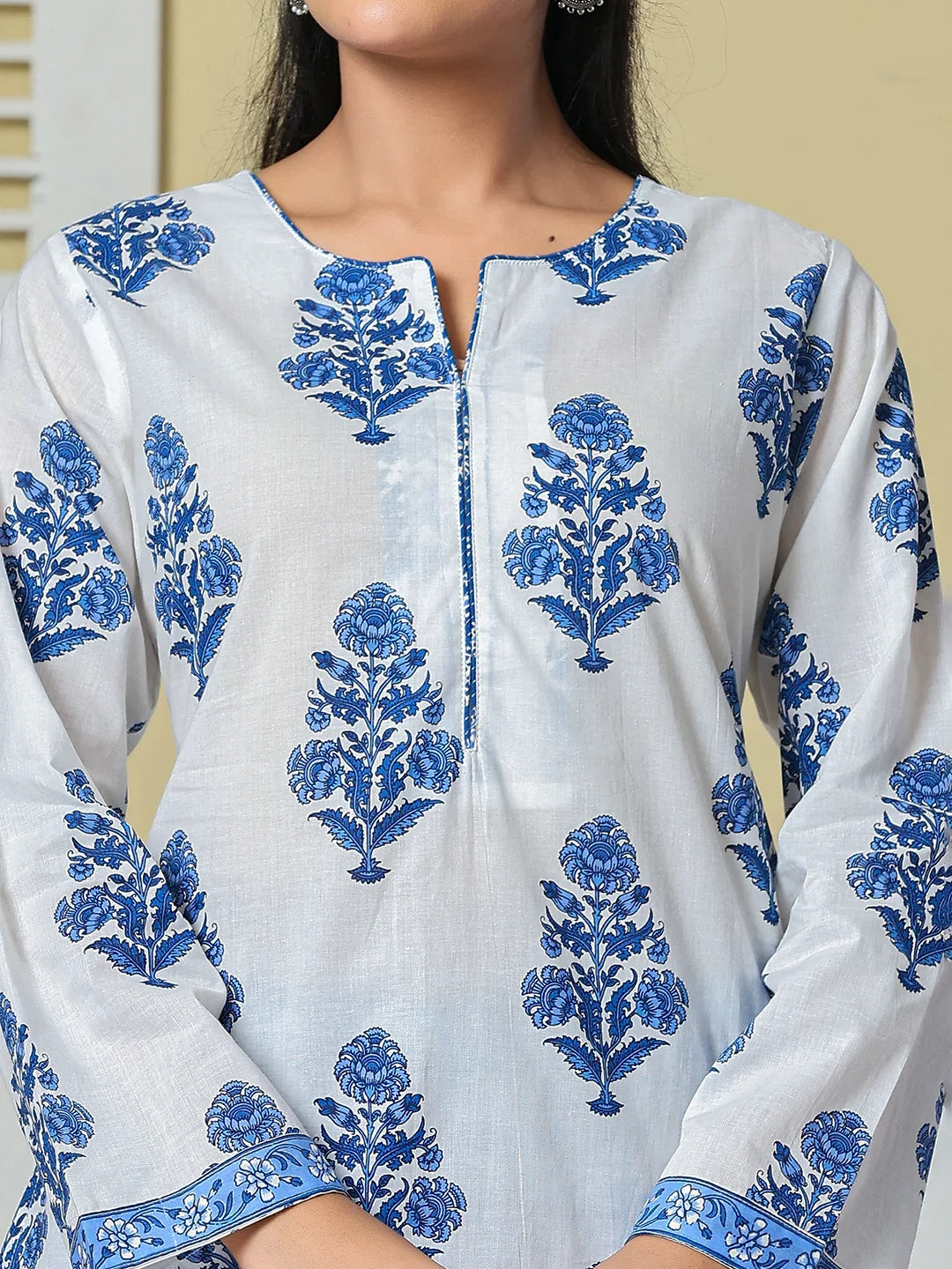 Cotton Straight Short Kurta Farsi Salwar Set