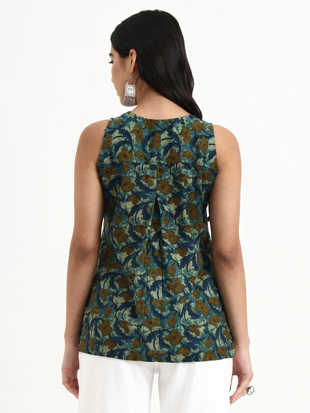 Cotton Sleeveless Flare Top