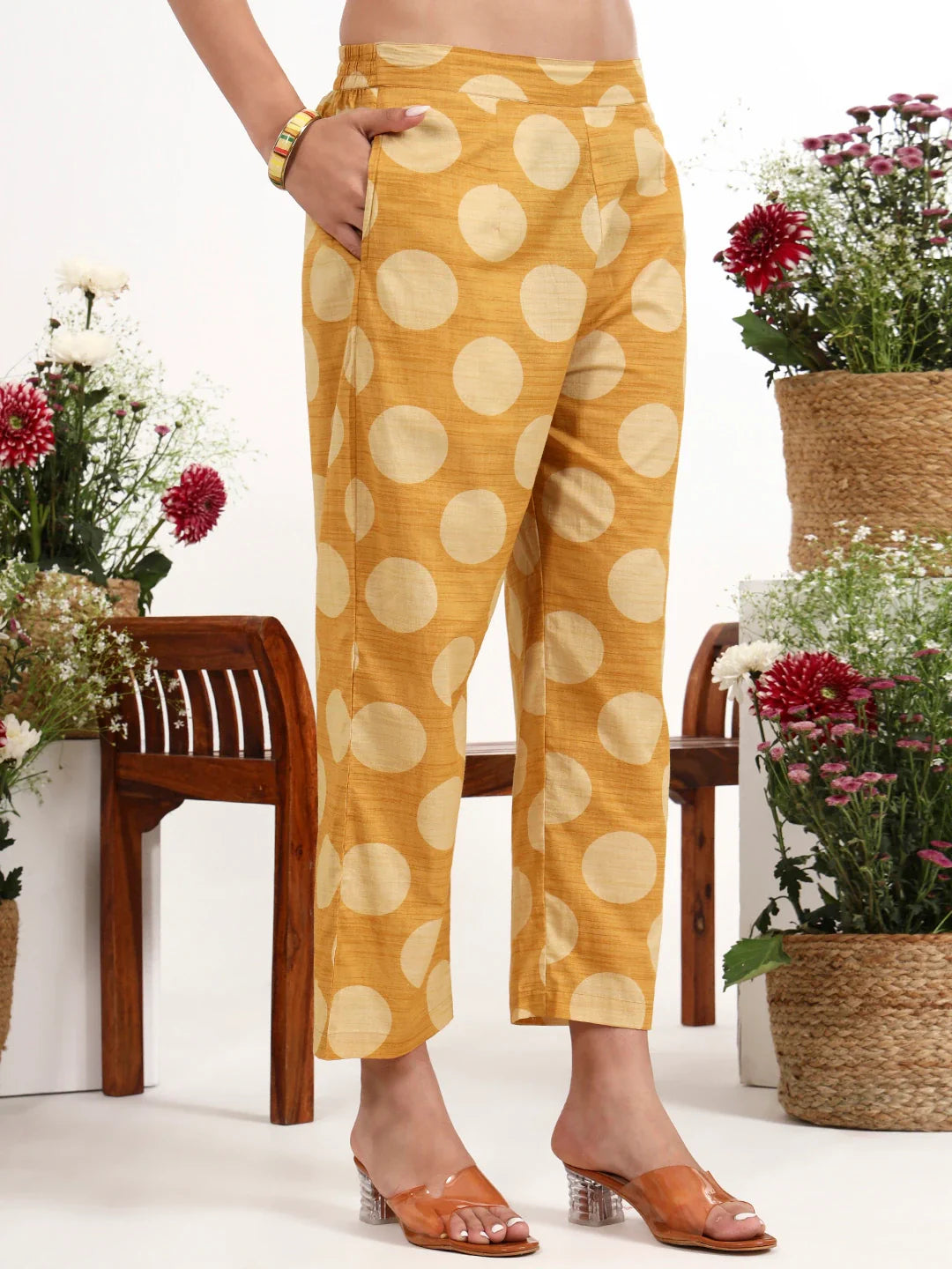 Polka Dot Printed Cotton Co-Ord Set