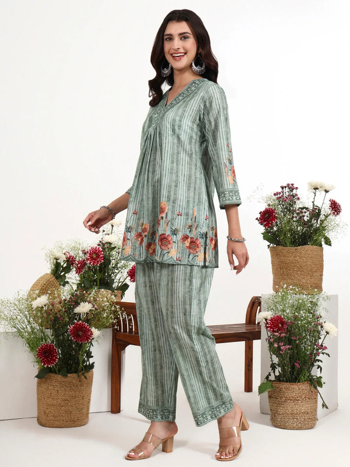 Printed Cotton Co-Ord Set