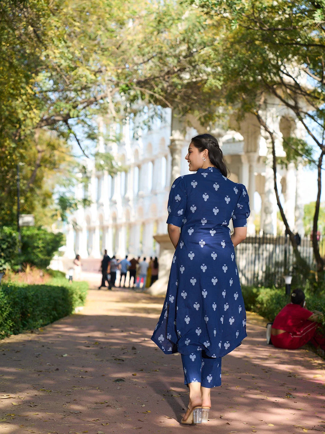 A-Line One Pocket Kurta Trouser Set