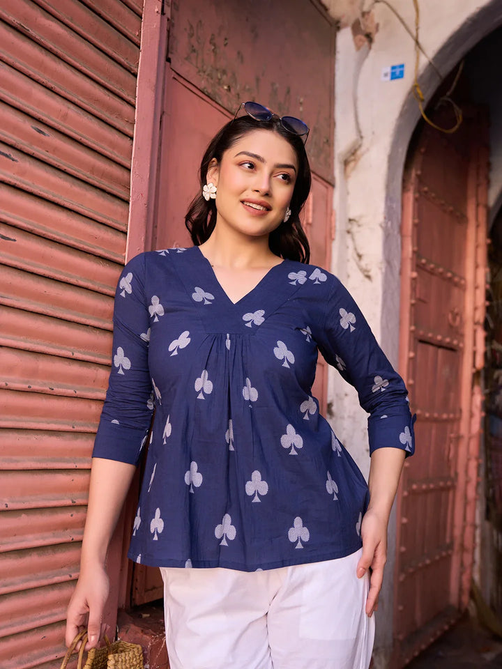 Gathered Or Pleated A-Line Regular Top