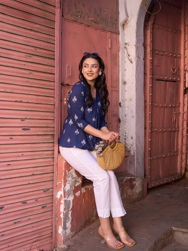 Gathered Or Pleated A-Line Regular Top