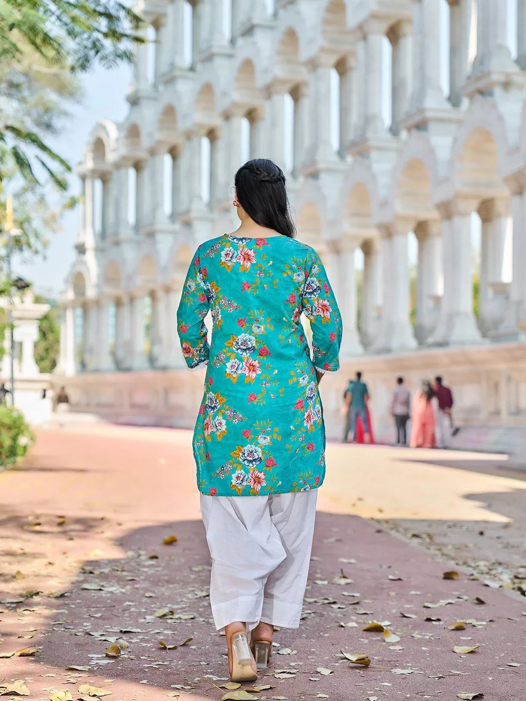 Floral Print This Tunic Salwar Co-Ord Set