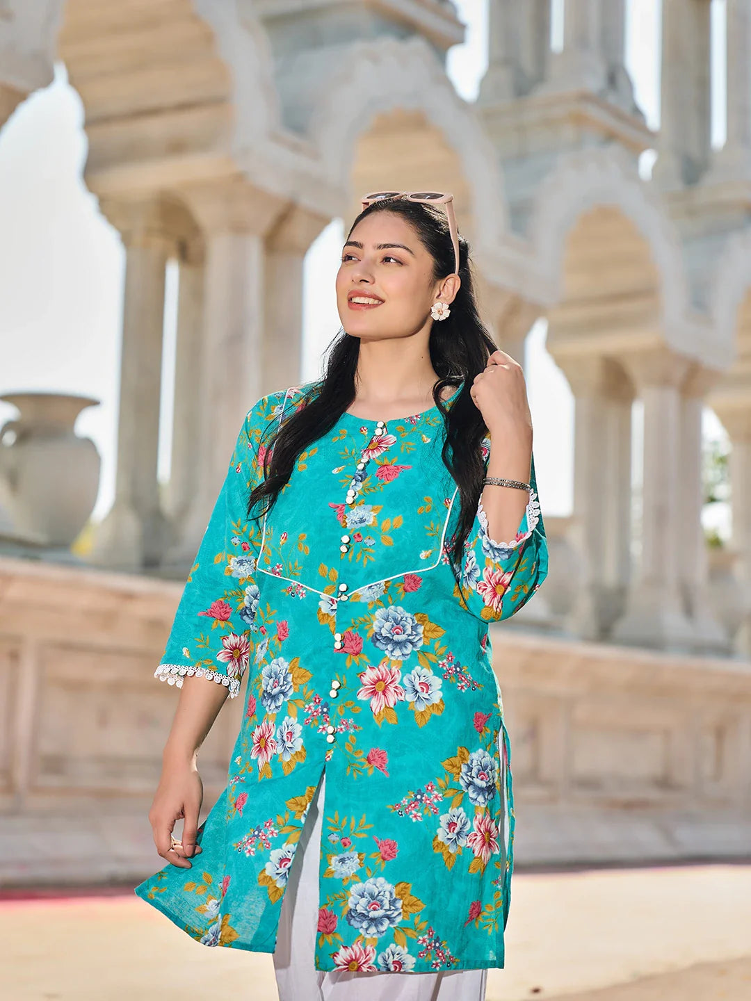 Floral Print This Tunic Salwar Co-Ord Set