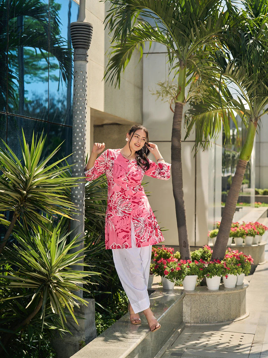 Floral Print This Tunic Salwar Co-Ord Set