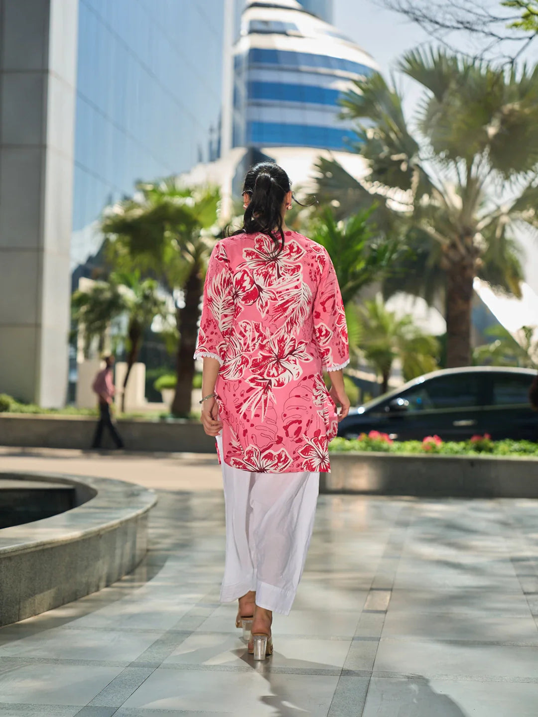Floral Print This Tunic Salwar Co-Ord Set