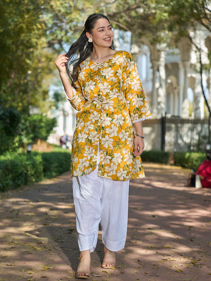 Floral Print This Tunic Salwar Co-Ord Set