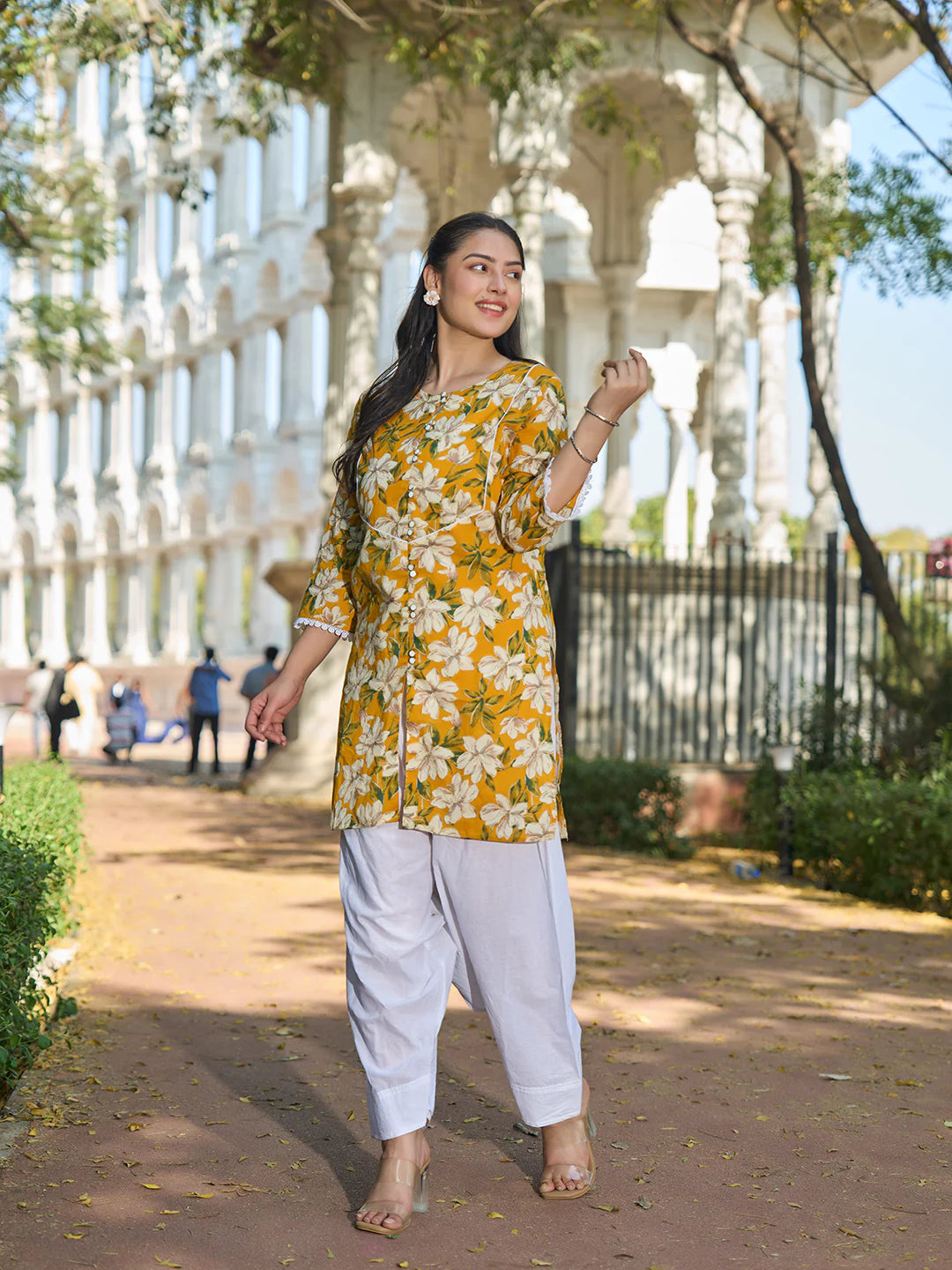 Floral Print This Tunic Salwar Co-Ord Set