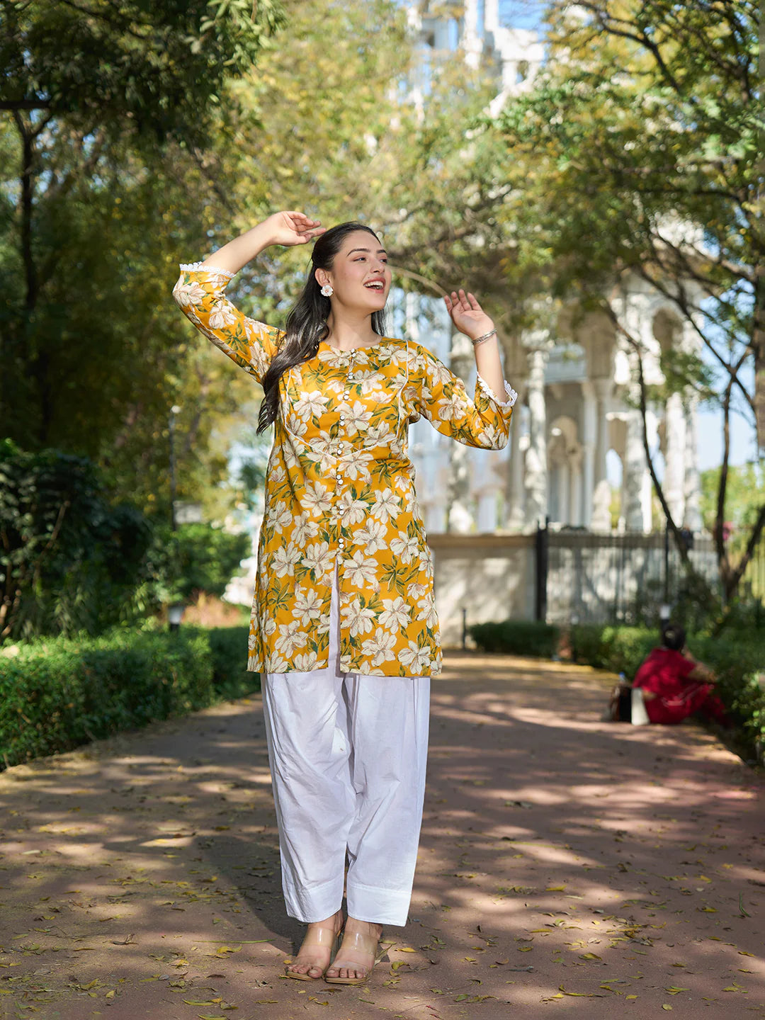 Floral Print This Tunic Salwar Co-Ord Set