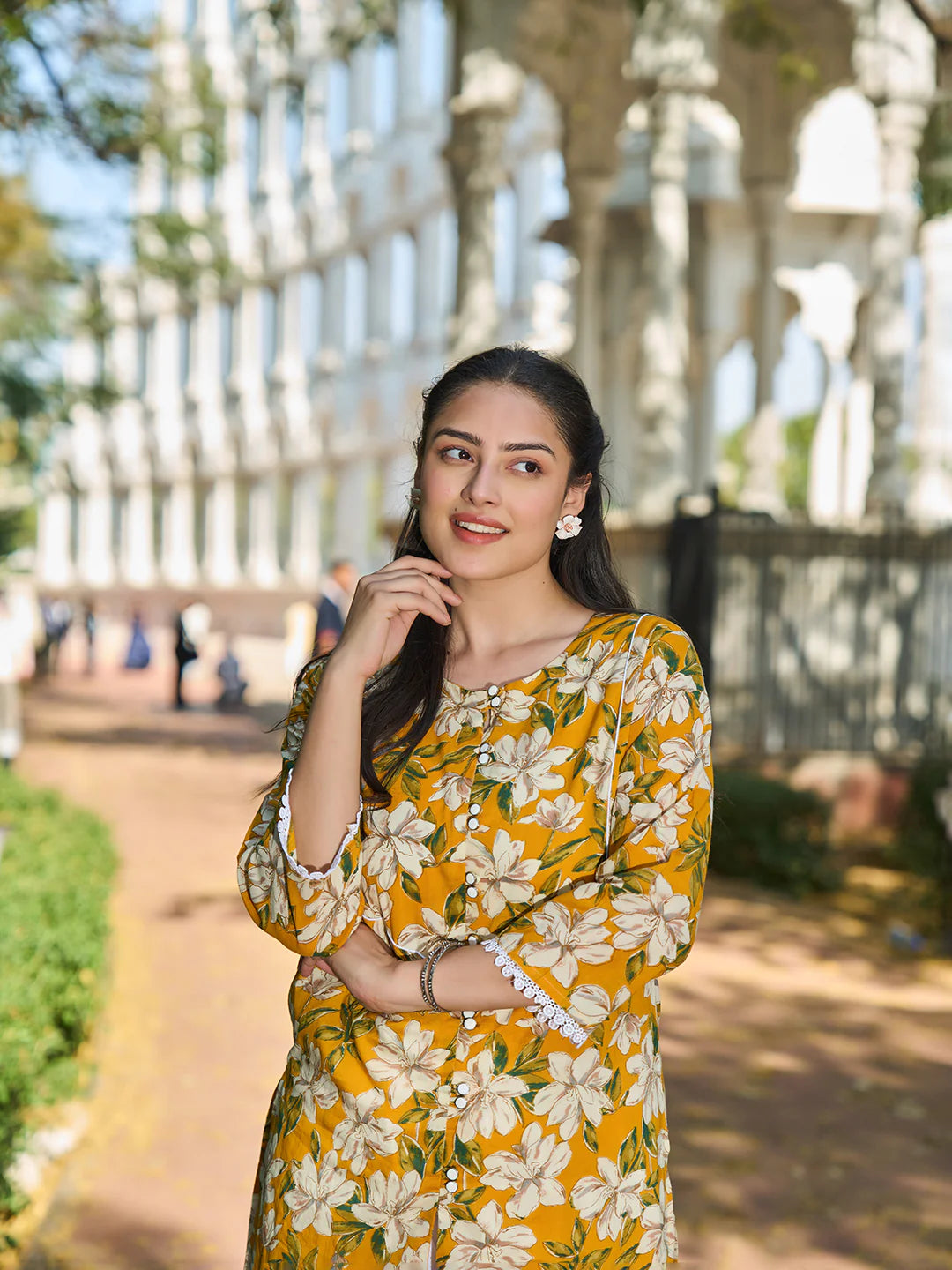 Floral Print This Tunic Salwar Co-Ord Set
