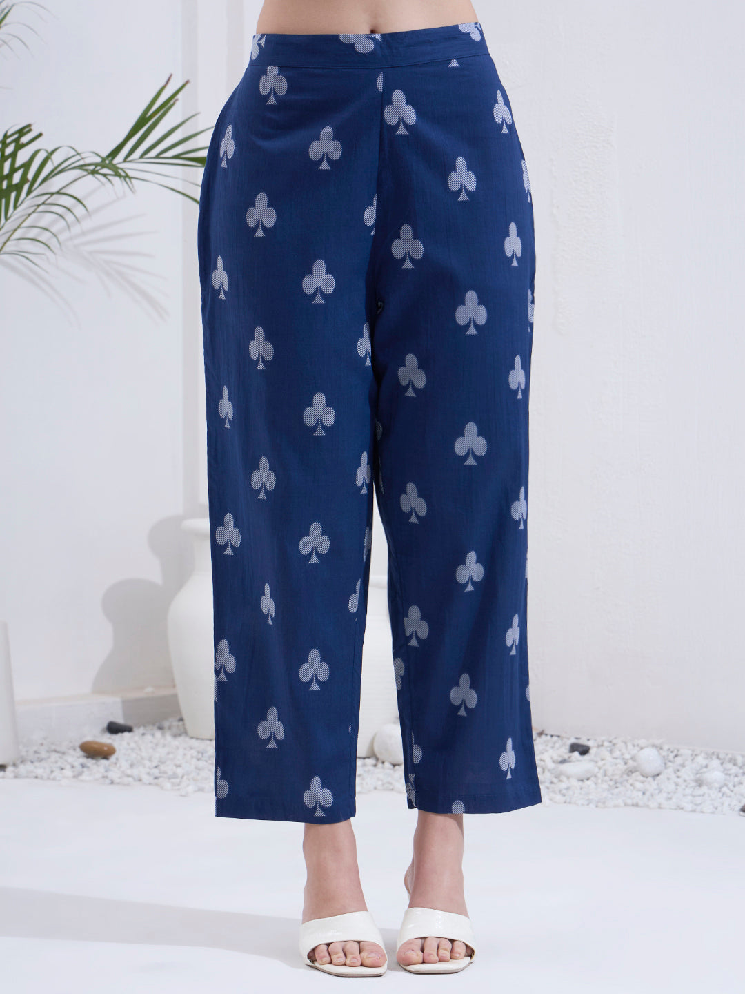 Cotton Kalidaar Style Kurta Pant Dupatta Set