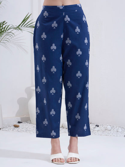 Cotton Kalidaar Style Kurta Pant Dupatta Set