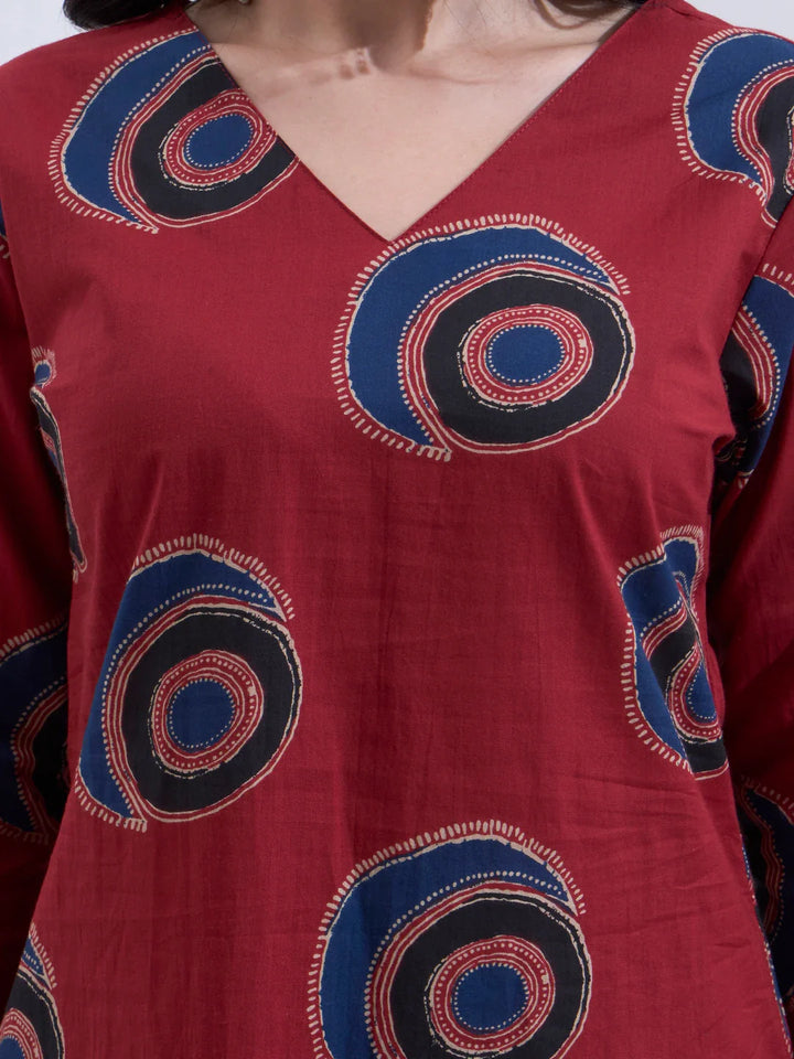 Cotton Straight Kurta Pant Dupatta Set