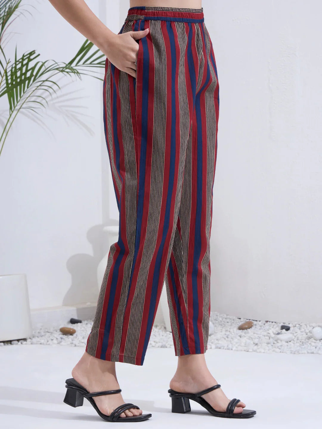 Cotton Straight Kurta Pant Dupatta Set