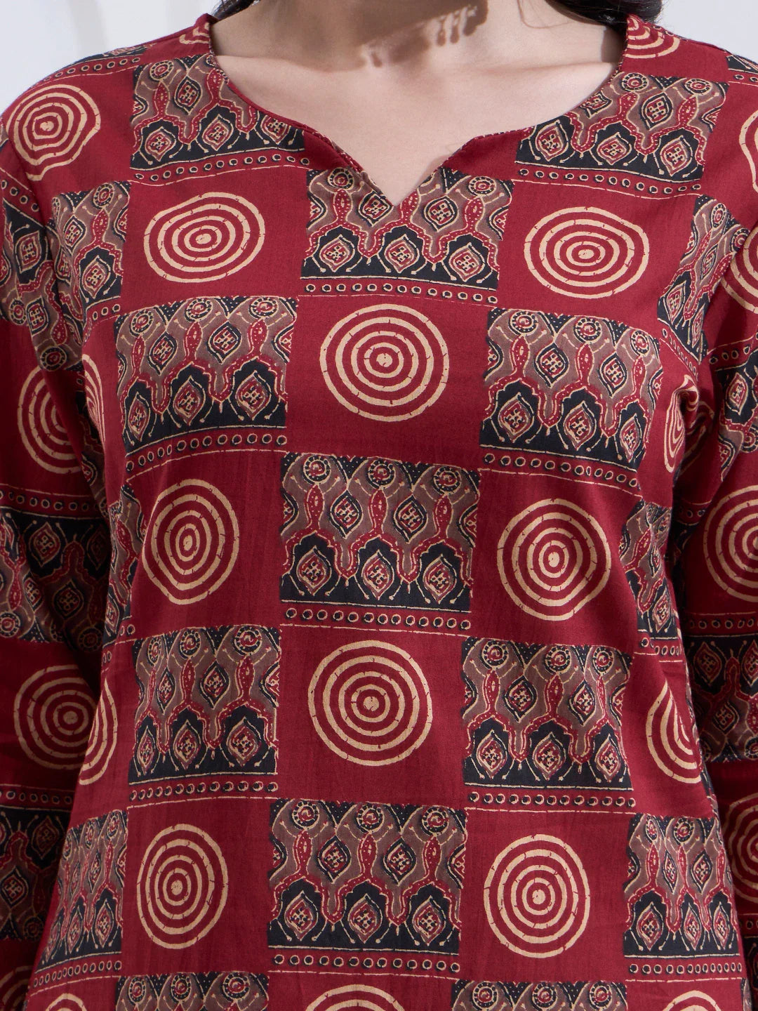 Cotton Straight Kurta Pant Dupatta Set
