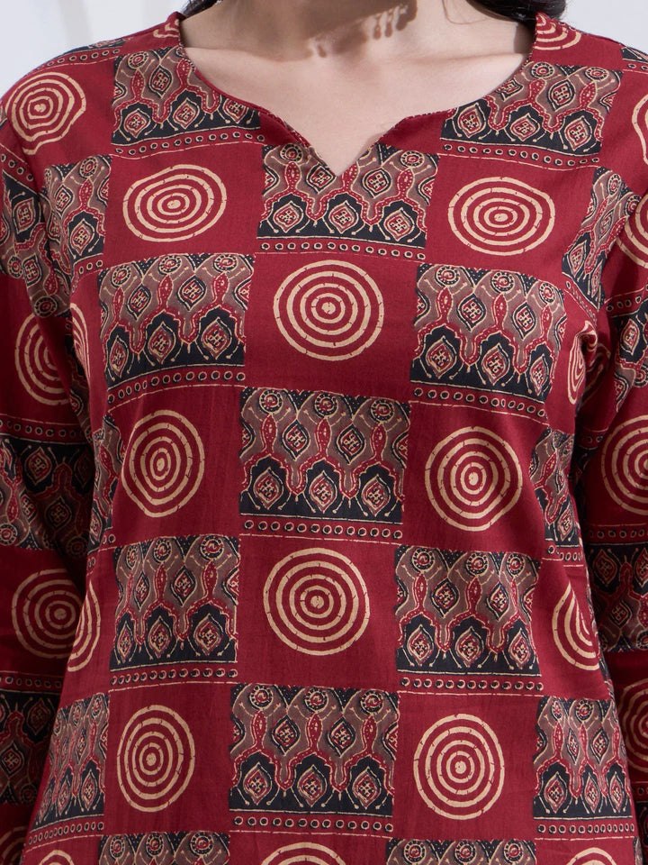 Cotton Straight Kurta Pant Dupatta Set