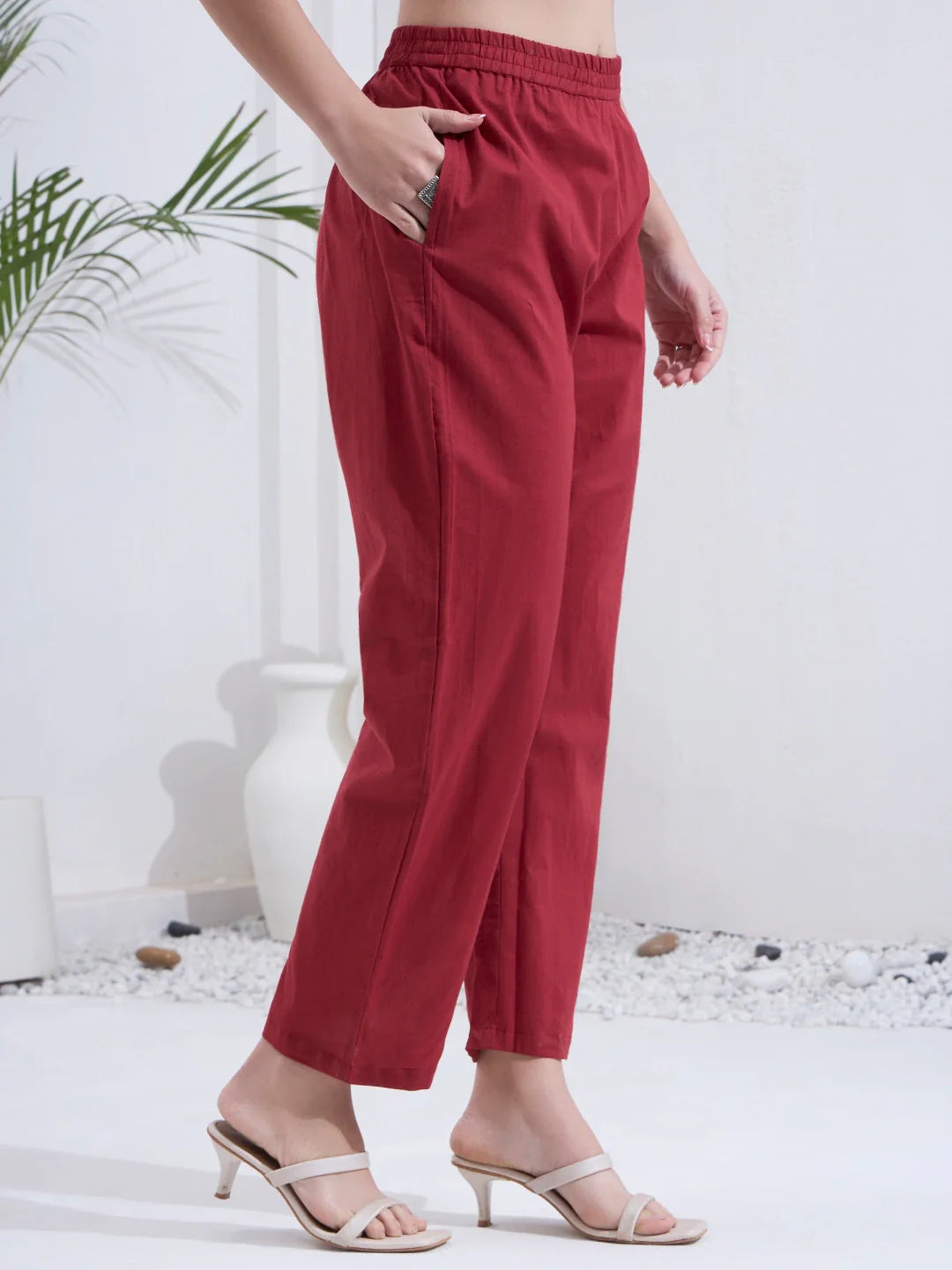Cotton Straight Kurta Pant Dupatta Set